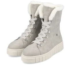Online Women'S Corded Boots Platinum Grey Ladies Ankle Boots & Boots