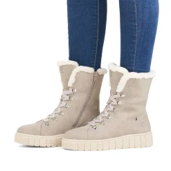 Online Women'S Corded Boots Platinum Grey Ladies Ankle Boots & Boots