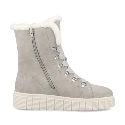 Online Women'S Corded Boots Platinum Grey Ladies Ankle Boots & Boots