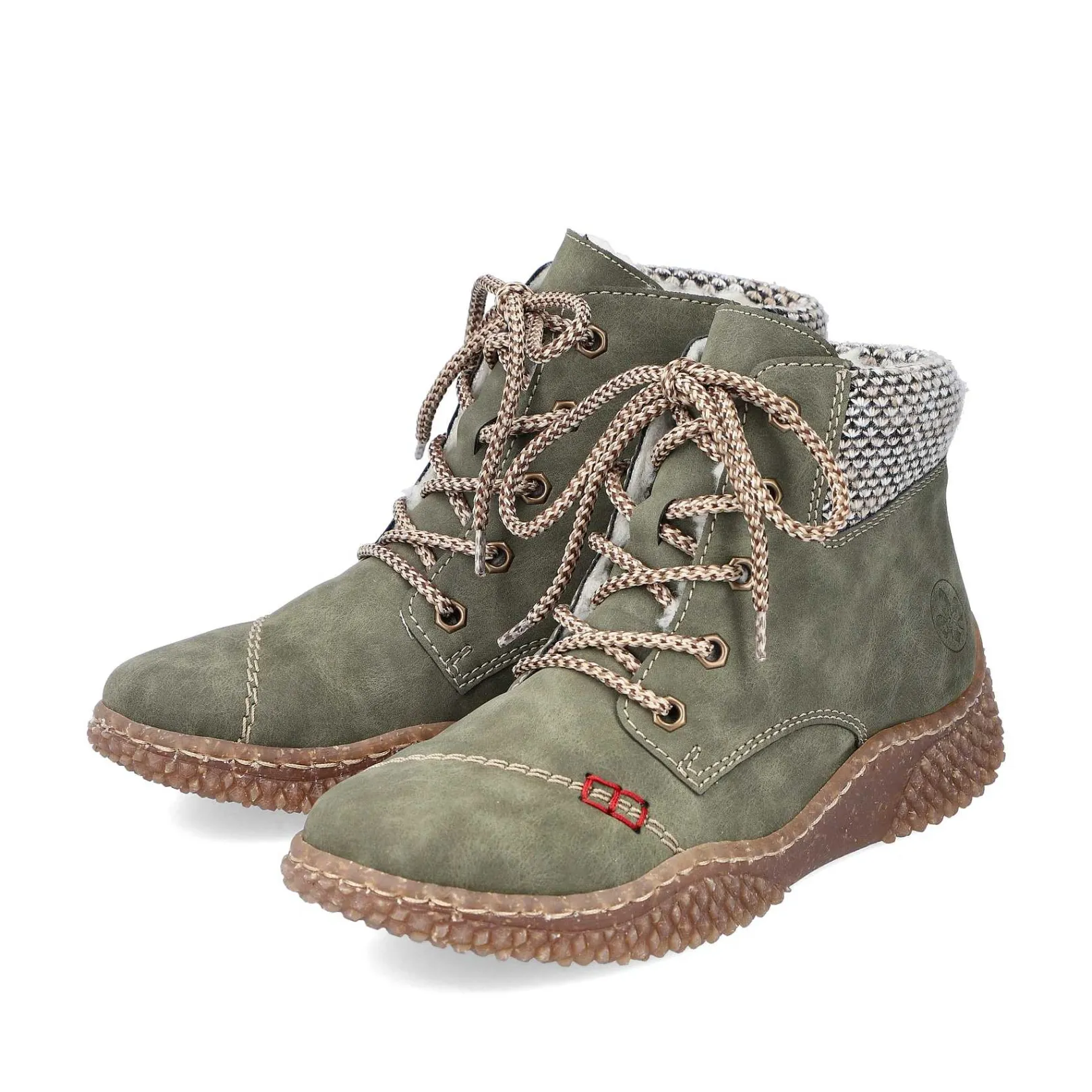 New Women'S Corded Boots Leaf Green Ladies Ankle Boots & Boots
