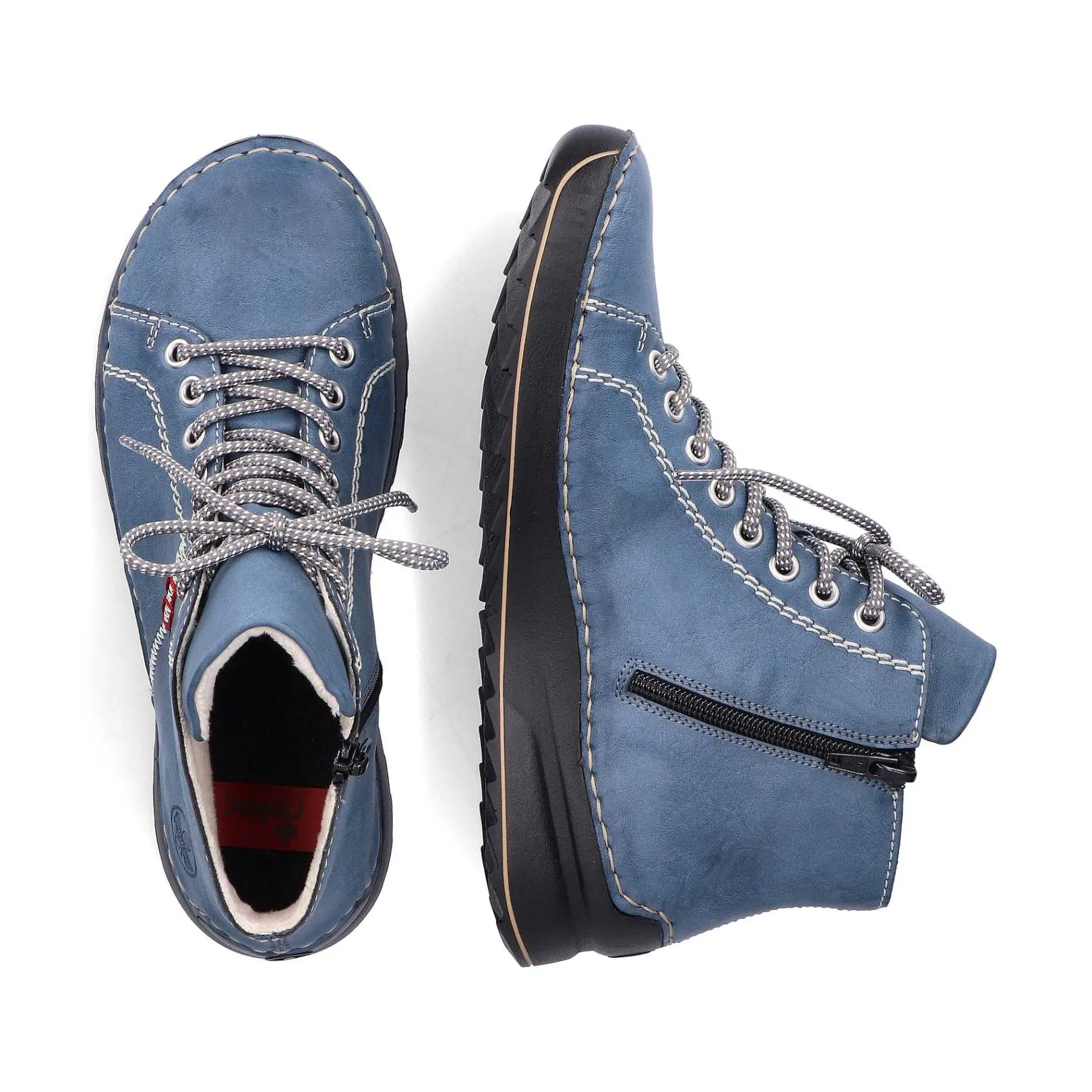 Hot Women'S Corded Boots Blue Gray Ladies Ankle Boots & Boots