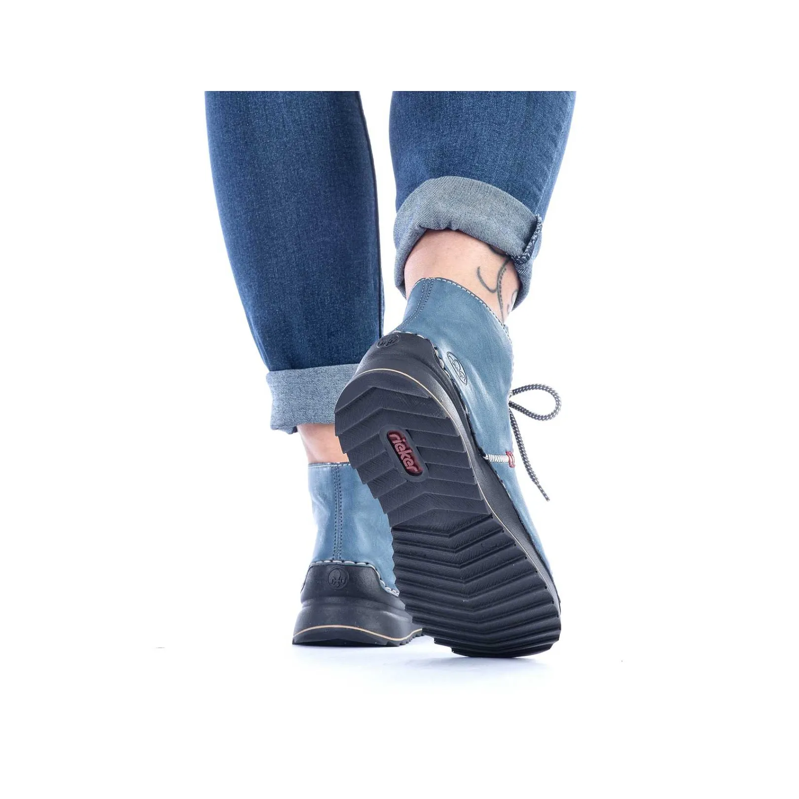 Hot Women'S Corded Boots Blue Gray Ladies Ankle Boots & Boots