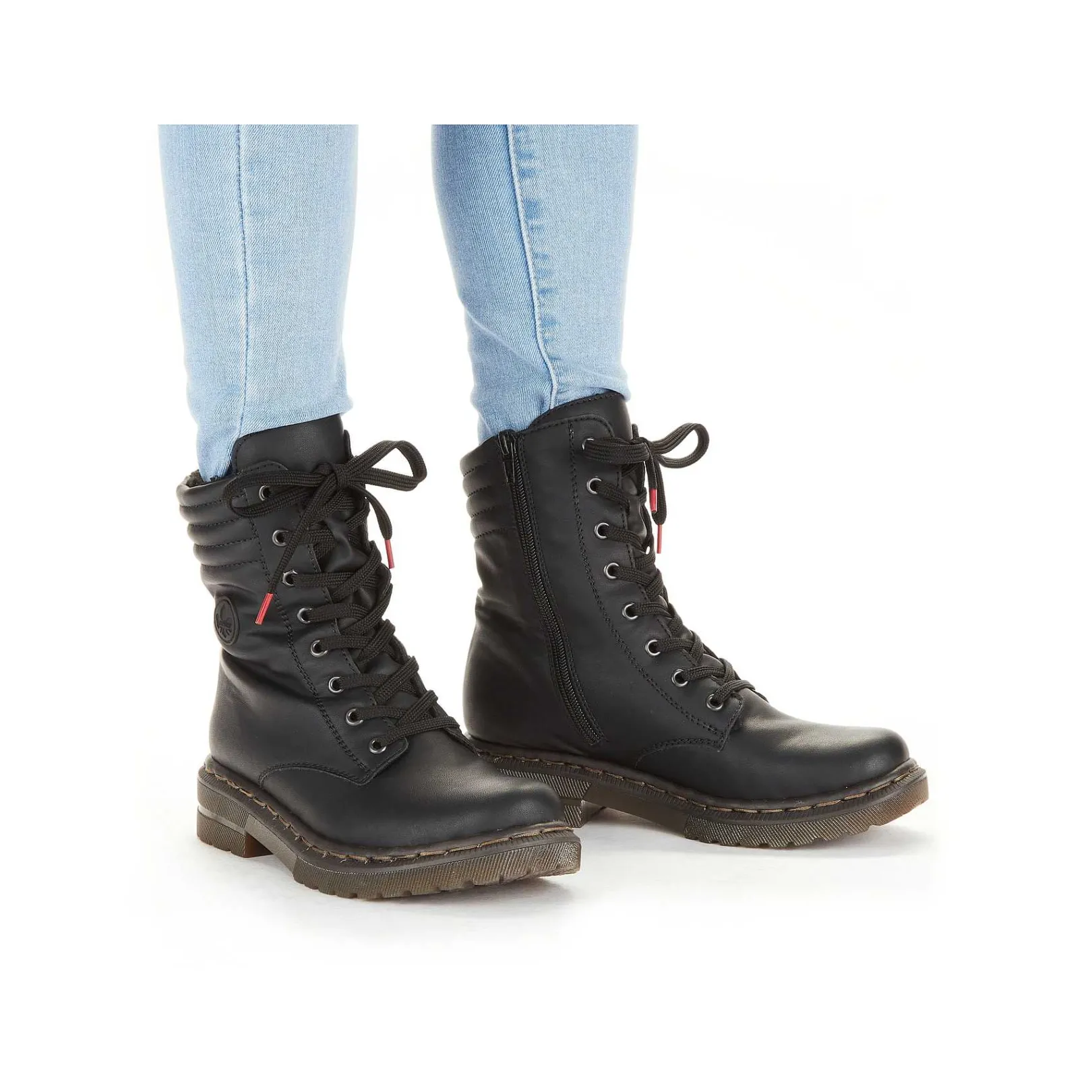 Discount Women'S Corded Boots Deep Black Ladies Ankle Boots & Boots
