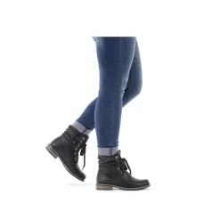 Discount Women'S Corded Boots Asphalt Black Ladies Ankle Boots & Boots
