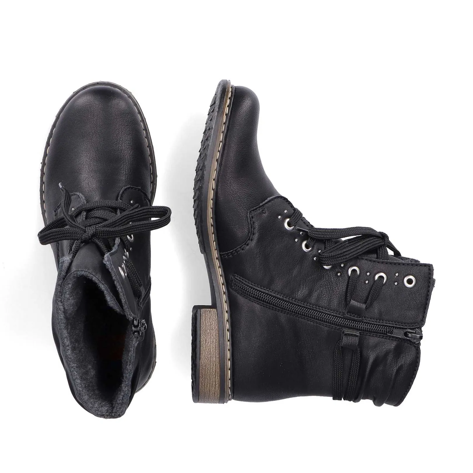 Discount Women'S Corded Boots Asphalt Black Ladies Ankle Boots & Boots
