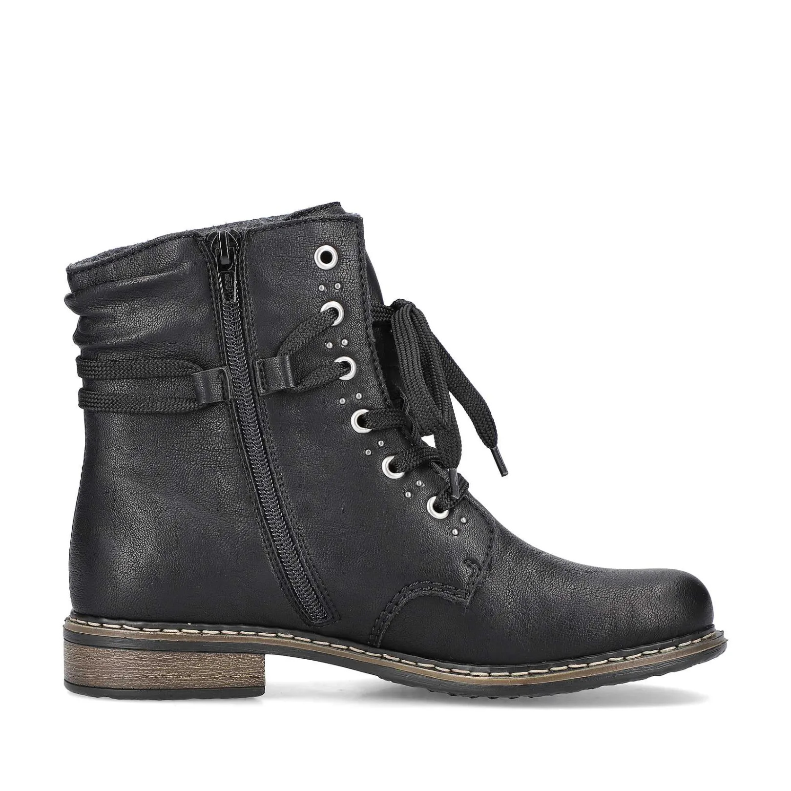 Discount Women'S Corded Boots Asphalt Black Ladies Ankle Boots & Boots