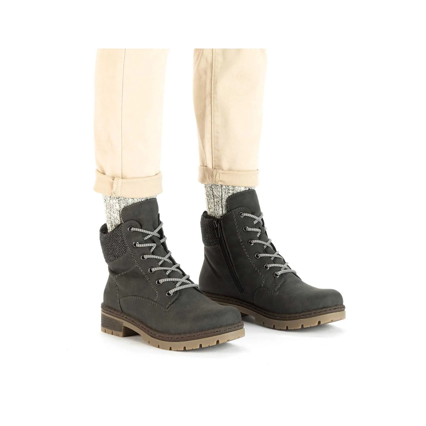 Online Women'S Corded Boots Asphalt Gray Ladies Ankle Boots & Boots
