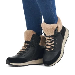 Outlet Women'S Corded Boots Midnight-Black Stone-Grey Ladies Ankle Boots & Boots