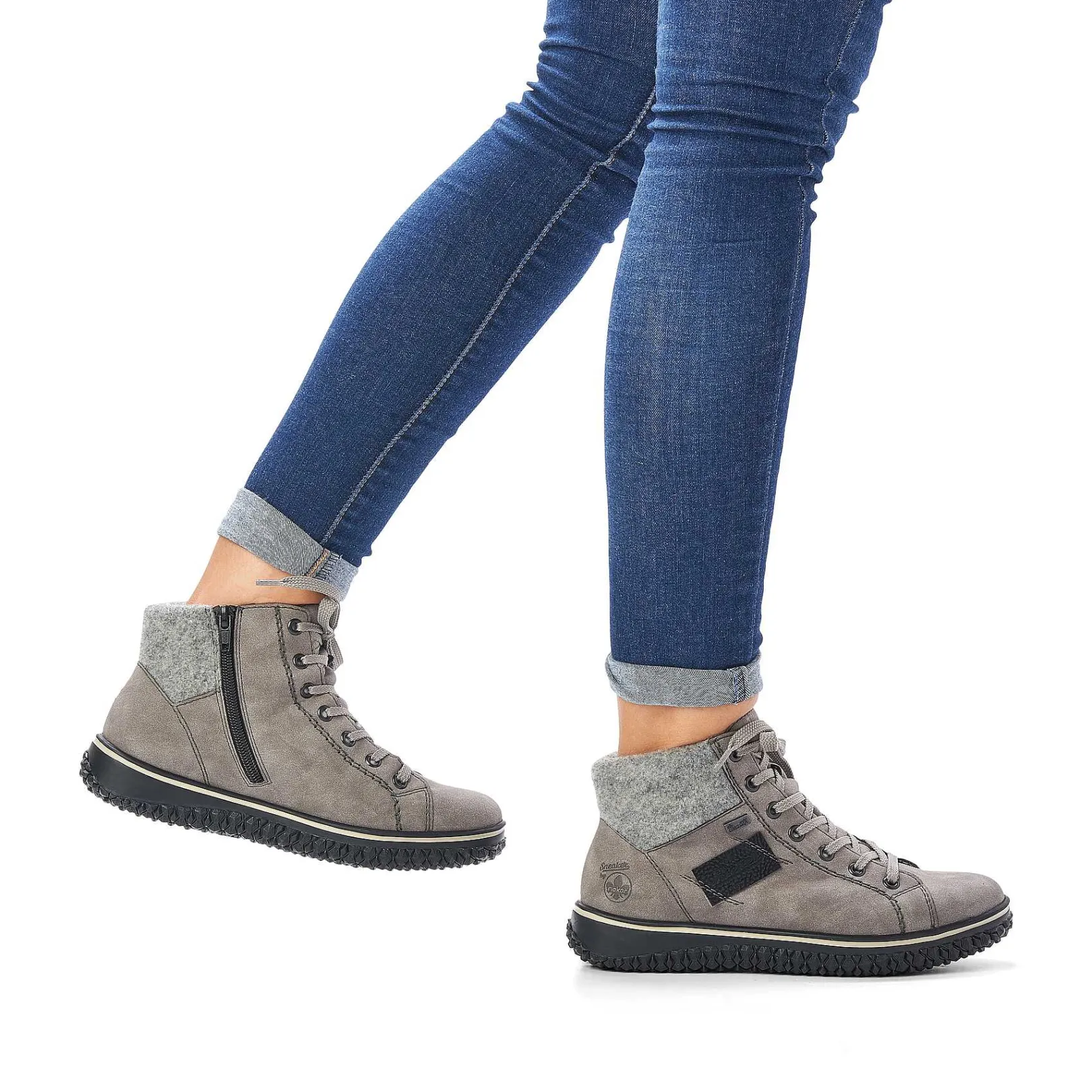 Women'S Corded Boots Platinum Gray Ladies Ankle Boots & Boots