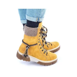 Clearance Women'S Corded Boots Sunflower Yellow Ladies Ankle Boots & Boots
