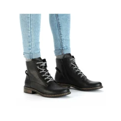 Online Women'S Corded Boots Asphalt Black Ladies Ankle Boots & Boots