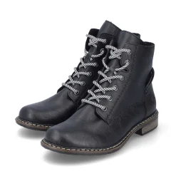 Online Women'S Corded Boots Asphalt Black Ladies Ankle Boots & Boots
