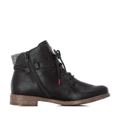Online Women'S Corded Boots Deep Black Ladies Ankle Boots & Boots
