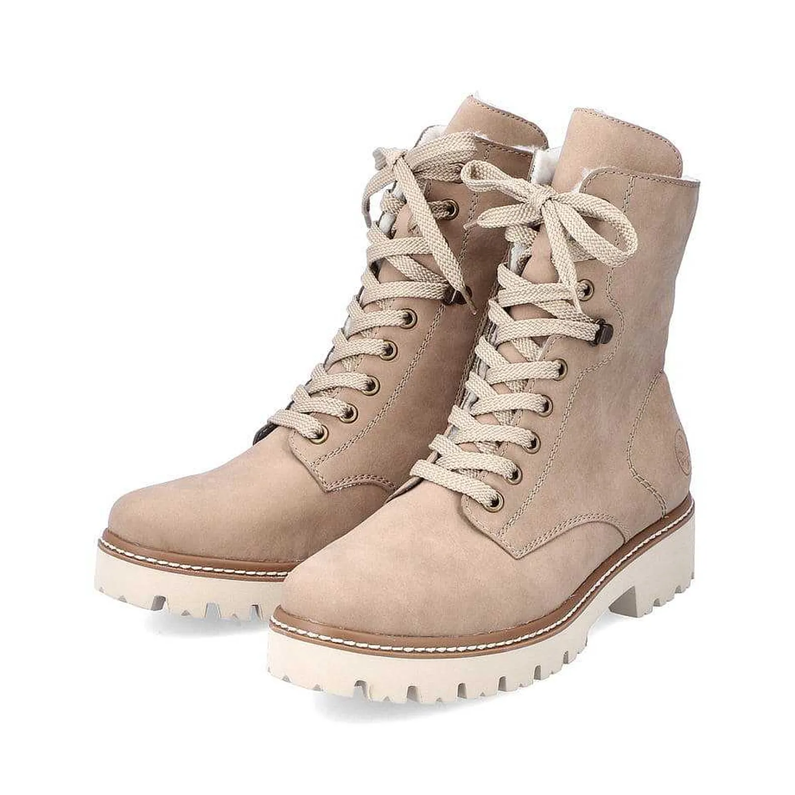Best Women'S Corded Boots Cream Beige Ladies Ankle Boots & Boots