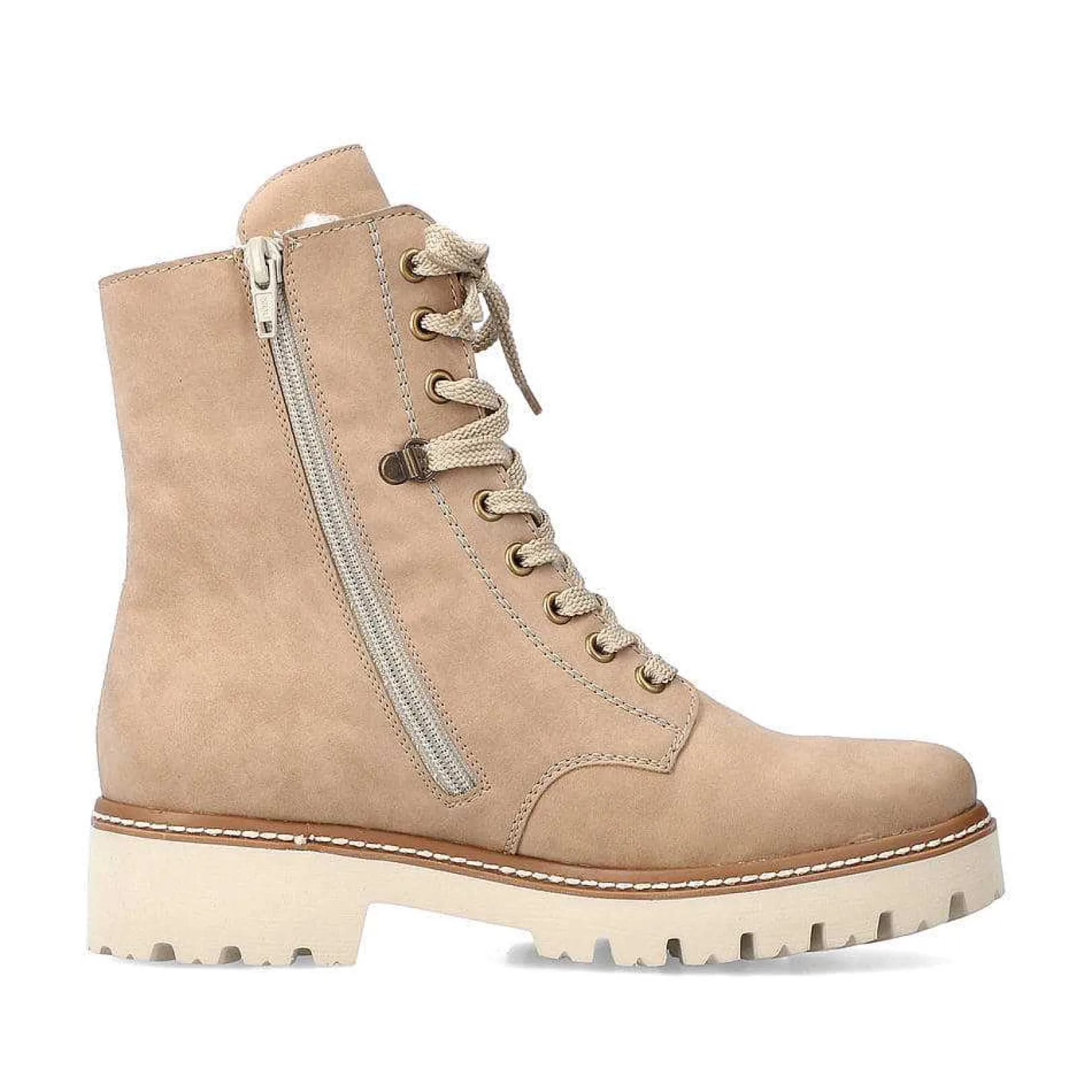 Best Women'S Corded Boots Cream Beige Ladies Ankle Boots & Boots
