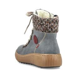 Women'S Corded Boots Blue Gray Ladies Ankle Boots & Boots