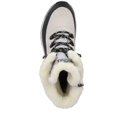 Sale Women'S Corded Boots Creamy-White Black Ladies Ankle Boots & Boots