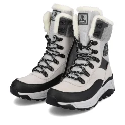 Sale Women'S Corded Boots Creamy-White Black Ladies Ankle Boots & Boots