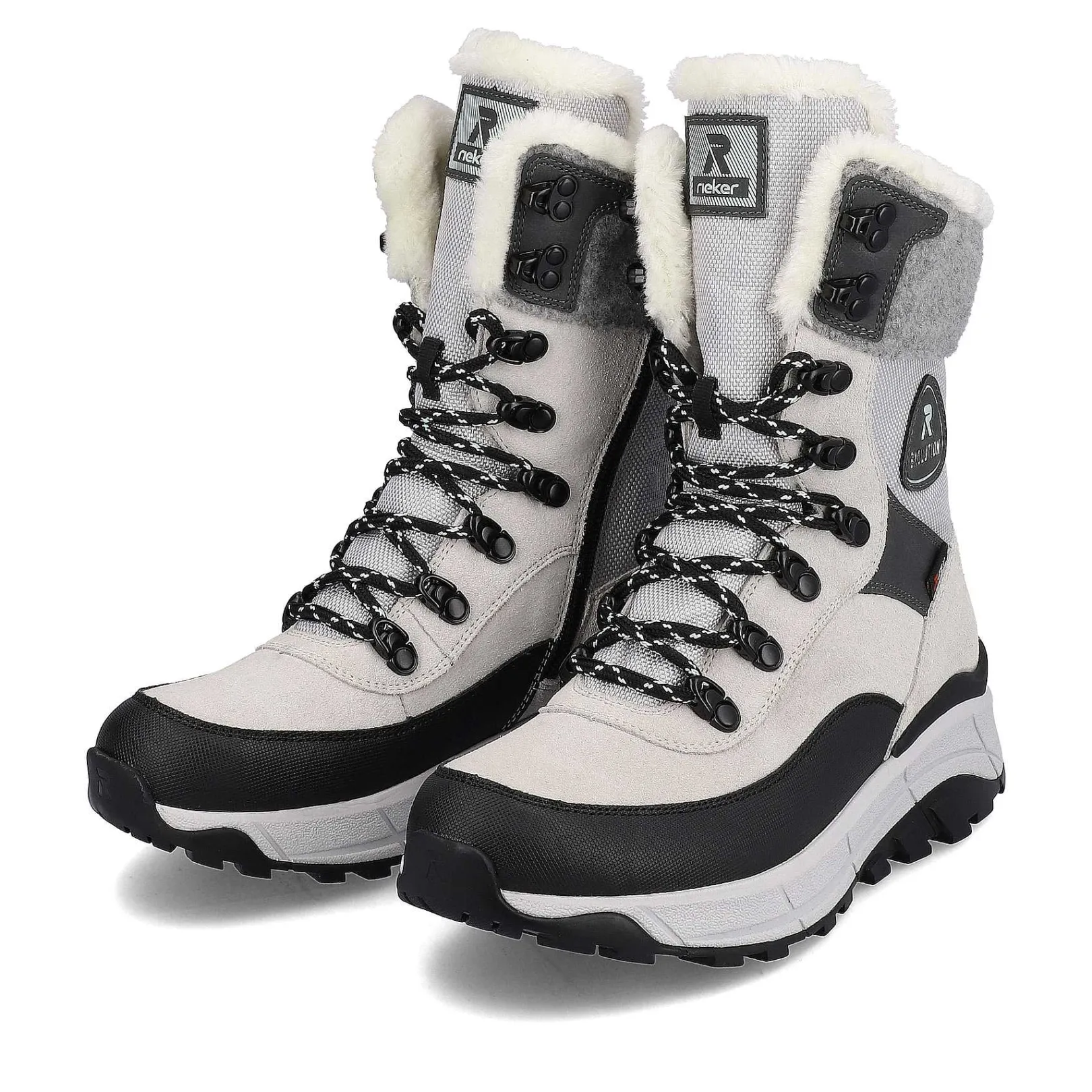 Sale Women'S Corded Boots Creamy-White Black Ladies Ankle Boots & Boots