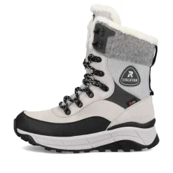 Sale Women'S Corded Boots Creamy-White Black Ladies Ankle Boots & Boots