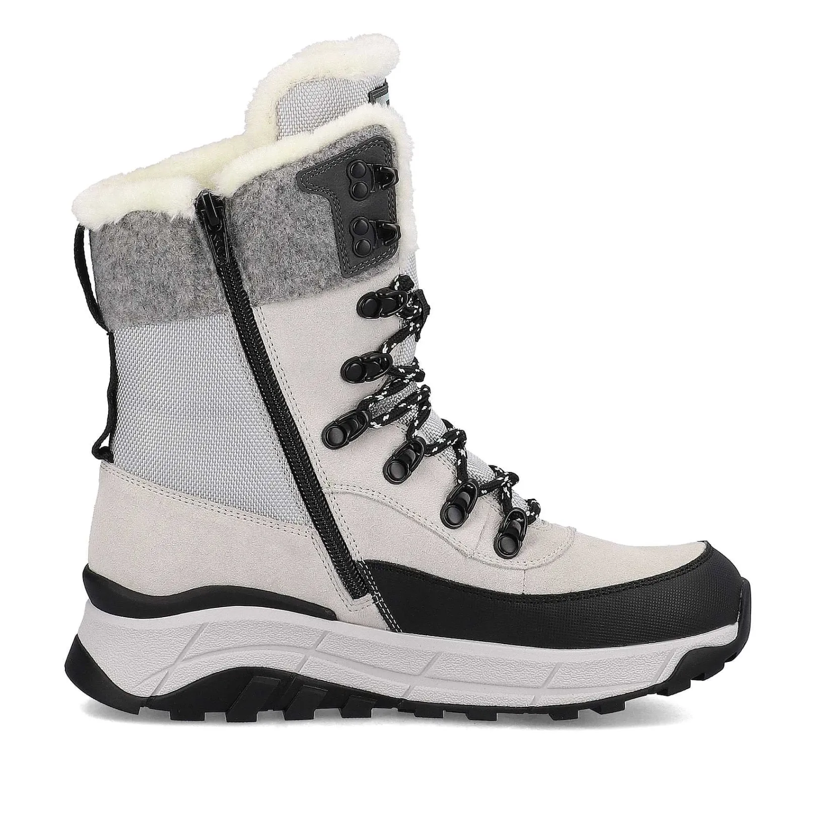 Sale Women'S Corded Boots Creamy-White Black Ladies Ankle Boots & Boots