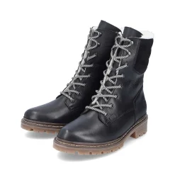 Sale Women'S Corded Boots Deep Black Ladies Ankle Boots & Boots
