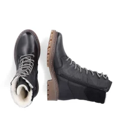 Sale Women'S Corded Boots Deep Black Ladies Ankle Boots & Boots