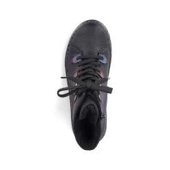 Women'S Corded Boots Deep Black Ladies Ankle Boots & Boots