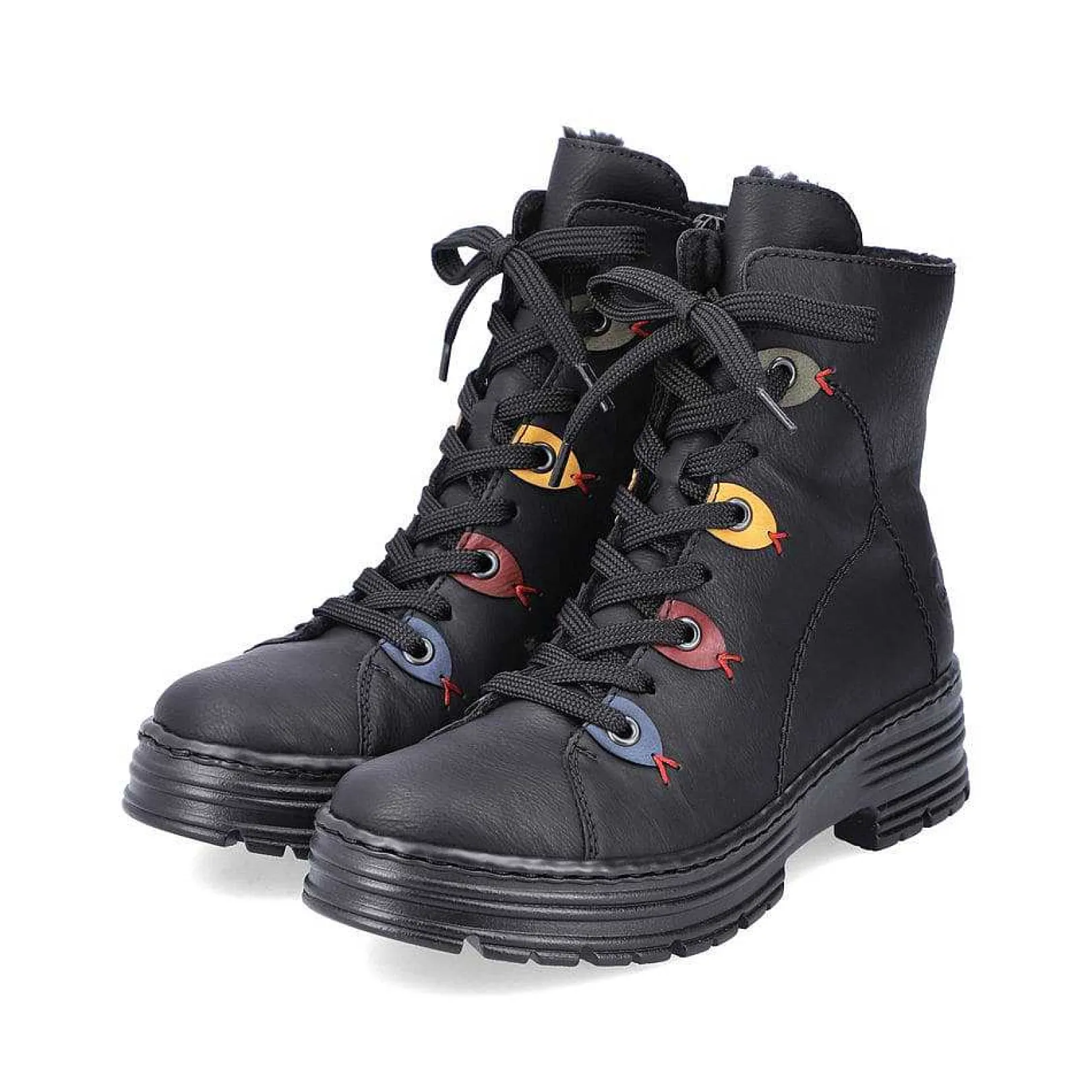 Women'S Corded Boots Deep Black Ladies Ankle Boots & Boots
