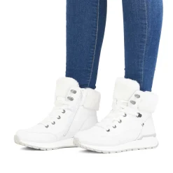 Women'S Corded Boots Crystal White Ladies Ankle Boots & Boots