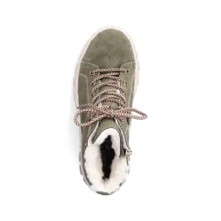 Outlet Women'S Corded Boots Leaf Green Ladies Ankle Boots & Boots