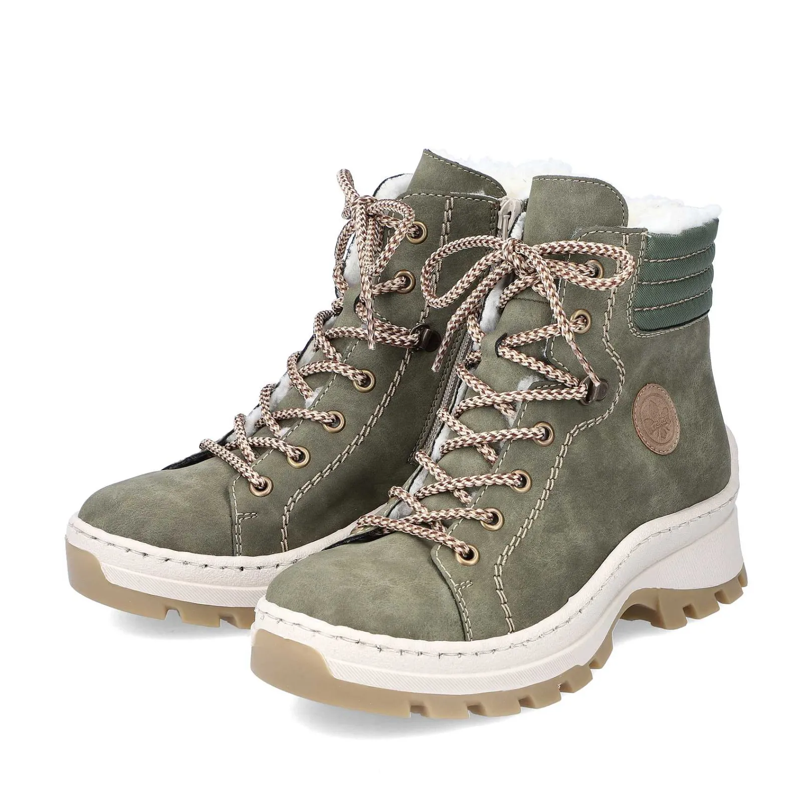 Outlet Women'S Corded Boots Leaf Green Ladies Ankle Boots & Boots