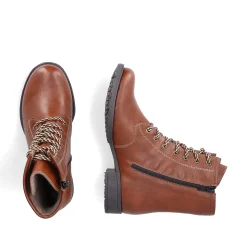 New Women'S Corded Boots Fox Brown Ladies Ankle Boots & Boots