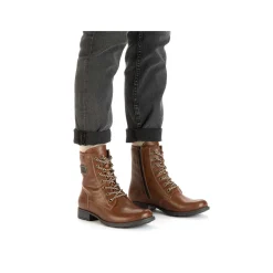 New Women'S Corded Boots Fox Brown Ladies Ankle Boots & Boots