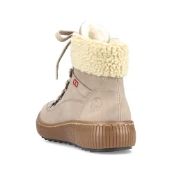 Women'S Corded Boots Cream Beige Ladies Ankle Boots & Boots