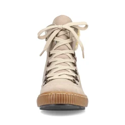 Women'S Corded Boots Cream Beige Ladies Ankle Boots & Boots