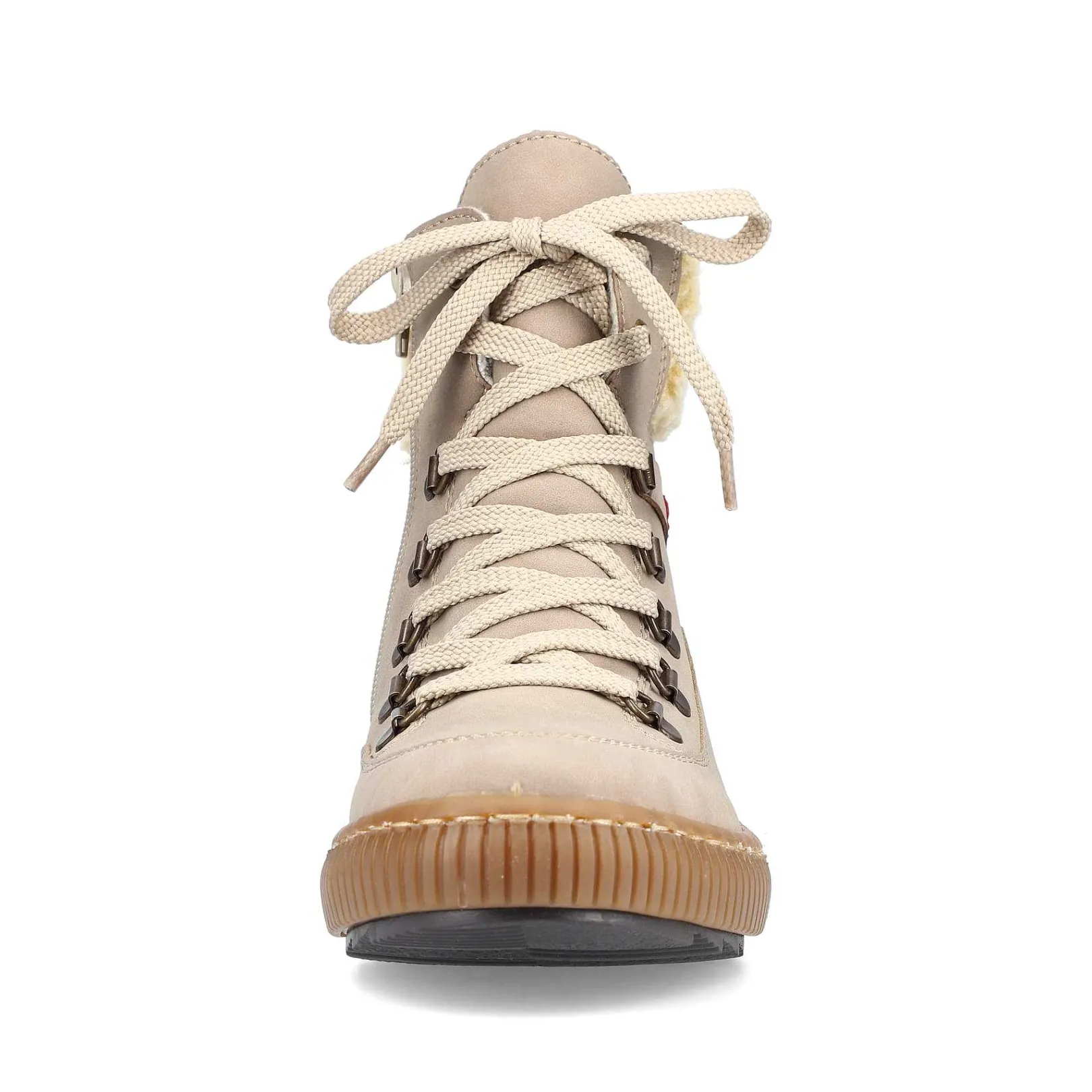 Women'S Corded Boots Cream Beige Ladies Ankle Boots & Boots