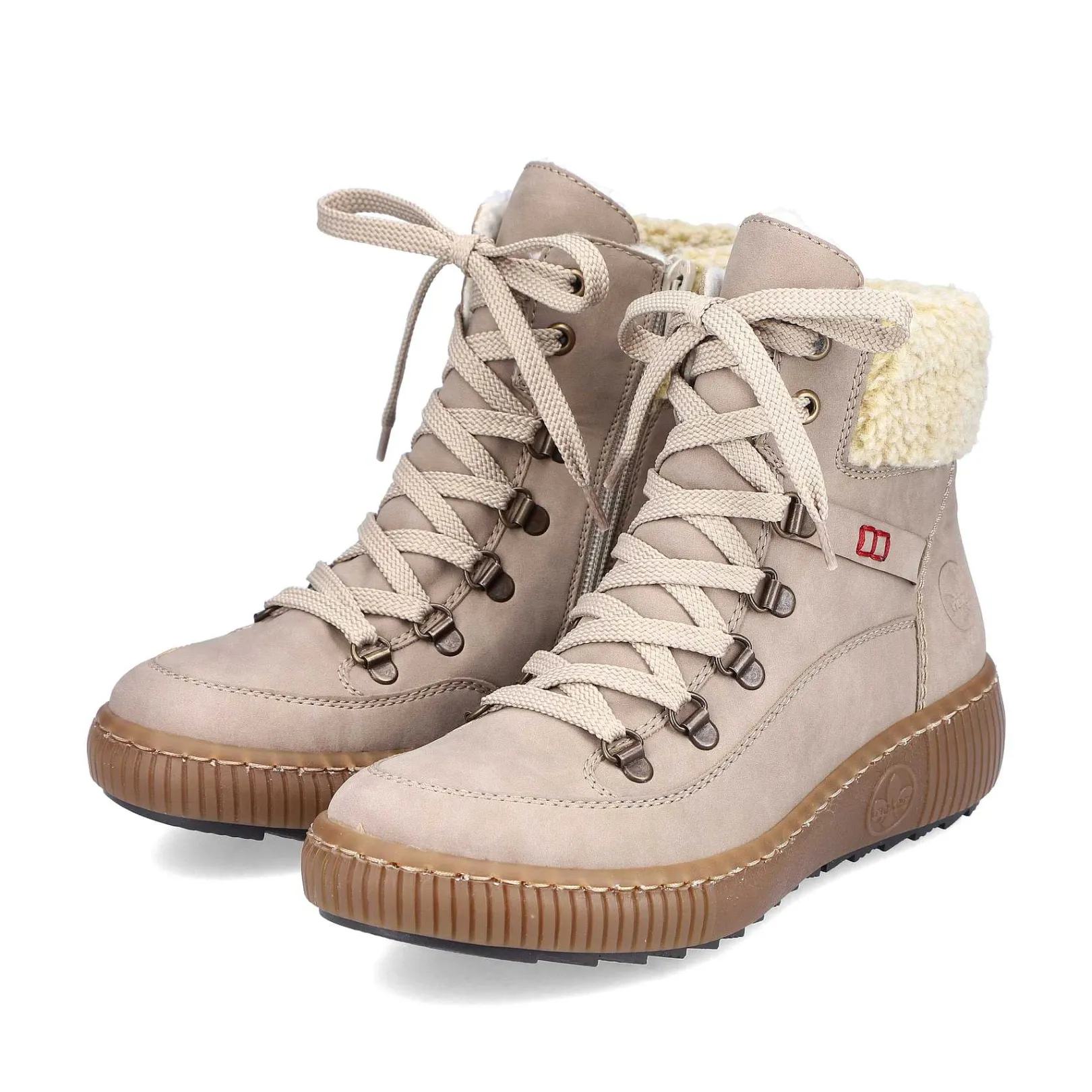 Women'S Corded Boots Cream Beige Ladies Ankle Boots & Boots