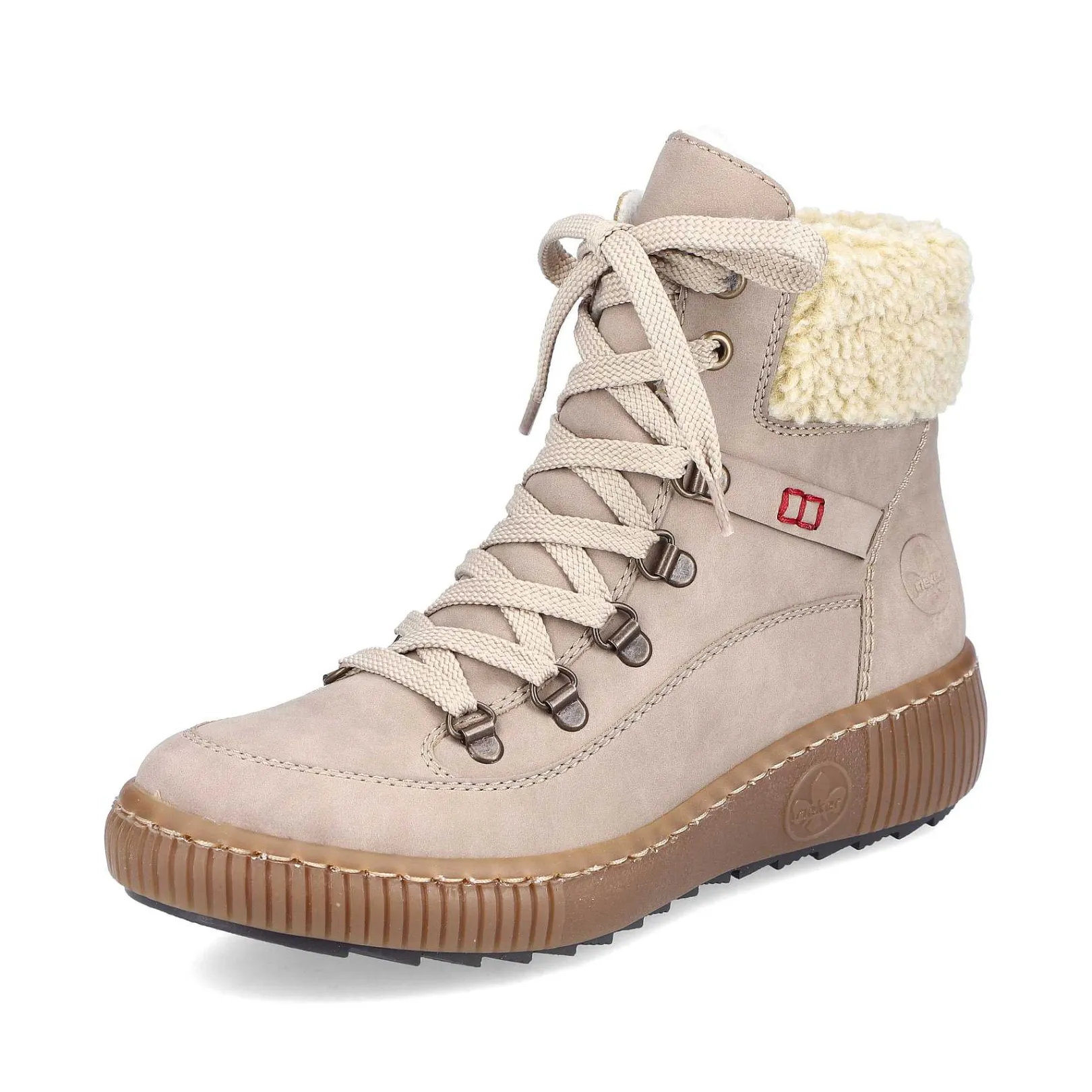 Women'S Corded Boots Cream Beige Ladies Ankle Boots & Boots