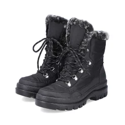 Clearance Women'S Corded Boots Deep Black Ladies Ankle Boots & Boots