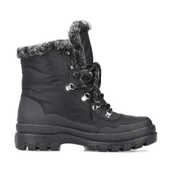 Clearance Women'S Corded Boots Deep Black Ladies Ankle Boots & Boots