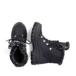 Clearance Women'S Corded Boots Deep Black Ladies Ankle Boots & Boots