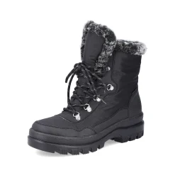 Clearance Women'S Corded Boots Deep Black Ladies Ankle Boots & Boots