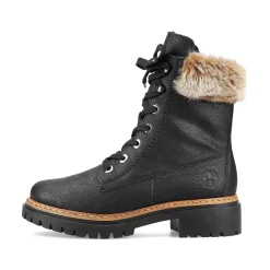 Clearance Women'S Corded Boots Deep Black Ladies Ankle Boots & Boots