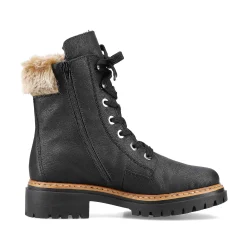 Clearance Women'S Corded Boots Deep Black Ladies Ankle Boots & Boots