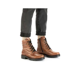 Hot Women'S Corded Boots Copper Brown Ladies Ankle Boots & Boots