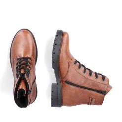 Hot Women'S Corded Boots Copper Brown Ladies Ankle Boots & Boots