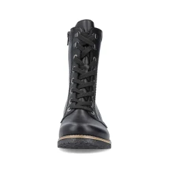 Hot Women'S Corded Boots Deep Black Ladies Ankle Boots & Boots