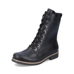 Hot Women'S Corded Boots Deep Black Ladies Ankle Boots & Boots