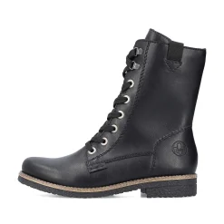 Hot Women'S Corded Boots Deep Black Ladies Ankle Boots & Boots
